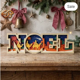Noel 3D Layered SVG | Christmas Paper Cut File