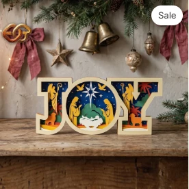 JOY 3D Layered SVG | Christmas Paper Cut File