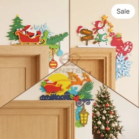 Combo 3 Christmas Door Toppers 3D Layered SVG | Christmas Paper Cut File