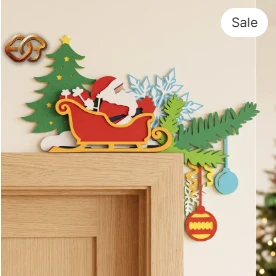 Christmas Door Toppers 3D Layered SVG | Christmas Paper cut File 3