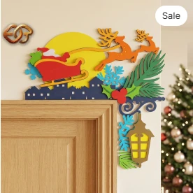 Christmas Door Toppers 3D Layered SVG | Christrnas Paper Cut File 2