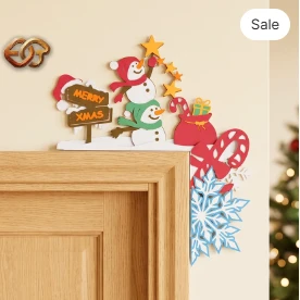 Christmas Door Toppers 3D Layered SVG | Christmas Paper Cut File 1