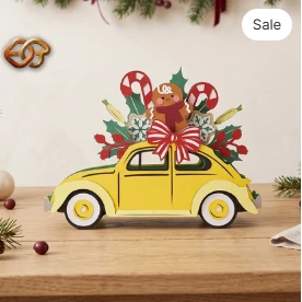 Christmas pop-up Car SVG - 3D Layered Christmas Paper Craft Template for Cricut 2