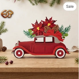 Christmas pop-up Car SVG - 3D Layered Christmas Paper Craft Template for Cricut 1
