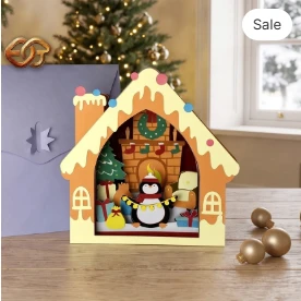 Christmas pop-up Gingerbread House SVG - 3D Layered Christmas Paper craft Template for Cricut