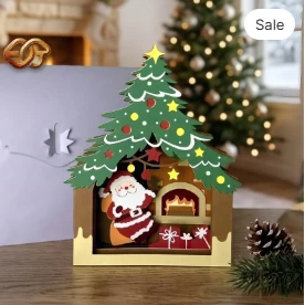 Christmas pop-up Pine SVG - 3D Layered Christmas Paper Craft Template for Cricut