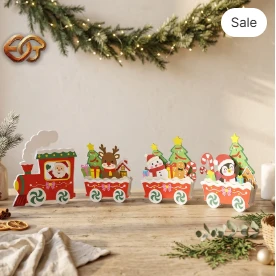 Christmas Train pop-up SVG - 3D Layered Christmas paper Craft Template for Cricut