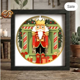 Nutcracker Shadow Box SVG for Cricut | 3D Layered SVG Paper Cut Light Box Template
