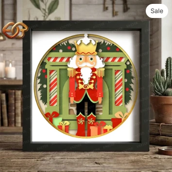 Nutcracker Shadow Box SVG for Cricut | 3D Layered SVG Paper Cut Light Box Template