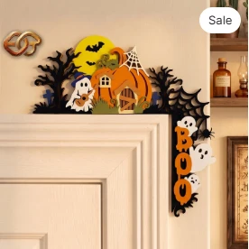 Halloween Door Toppers 3D Layered SVG | Halloween Paper Cut File 1