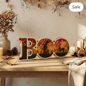 BOO 3D Layered SVG | Halloween Paper Cut File