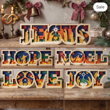 Combo 5 Nativity Scene 3D Layered SVG | Christmas Paper Cut File
