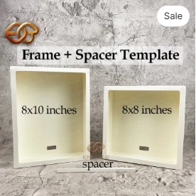 paper Shadow Box Frame SVG Template for Cricut — Square & Rectangle Frame with Spacer
