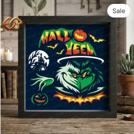 Halloween Shadow Box SVG for Cricut | 3D Layered SVG Paper Cut Light Box Template 5