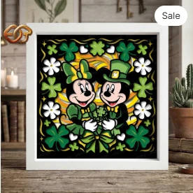 Saint Patrick Shadow Box SVG for Cricut | 3D Layered SVG Paper Cut Light Box Template 2