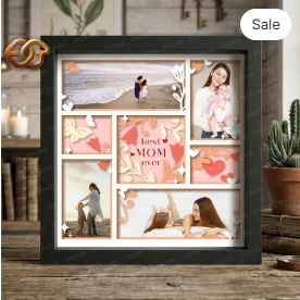 Best Mom Ever Shadow Box SVG for Cricut | 3D Layered SVG Paper cut Light Box Template