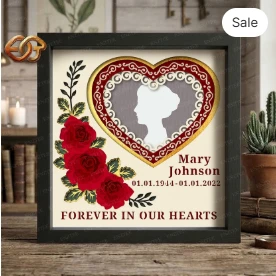 personalized Memorial Day Shadow Box SVG for Cricut | 3D Layered SVG Paper Cut Light Box Template 2